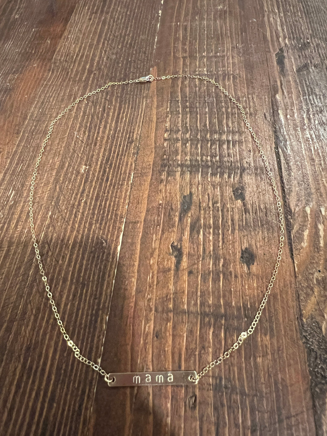 Gold Skinny Bar Necklace